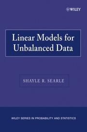 Cover of: Linear Models for Unbalanced Data
