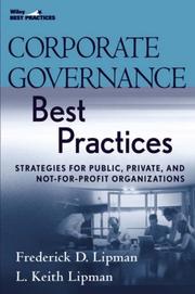 Cover of: Corporate Governance Best Practices: Strategies for Public, Private, and Not-for-Profit Organizations