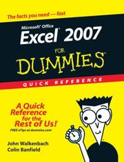 Cover of: Excel 2007 For Dummies Quick Reference (For Dummies (Computer/Tech)) by John Walkenbach, Colin Banfield