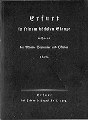 Cover of: Erfurt in seinem höchsten Glanze während der Monate September und Oktober 1808. Kommentierter Faksimile-Druck der Ausgabe von 1808
