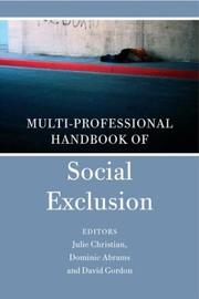 Cover of: Multi-Professional Handbook of Social Exclusion