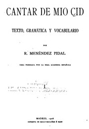 Cover of: Cantar de mio Cid: Texto, gramática y vocabulario