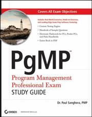 Cover of: PgMP: Program Management Professional Exam Study Guide