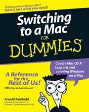 Cover of: Switching to a Mac For Dummies