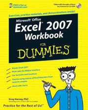 Excel 2007 workbook for dummies