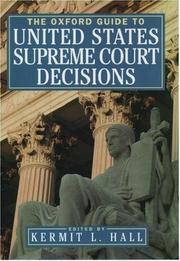 Cover of: The Oxford guide to United States Supreme Court decisions