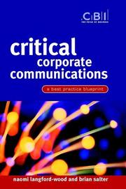 Critical corporate communications : a best practice blueprint