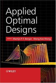 Applied optimal designs