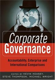 Corporate governance : accountability, enterprise and international comparisons