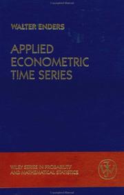 Applied Econometric Time Series by Walter Enders