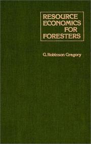 Cover of: Resource economics for foresters by G. Robinson Gregory