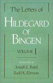 Cover of: The Letters of Hildegard of Bingen: Volume I (Letters of Hildegard of Bingen)