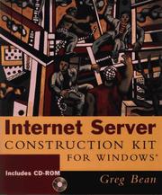 Cover of: Internet server construction kit for Windows by Greg Bean