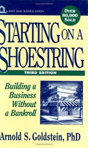 Cover of: Starting on a shoestring by Arnold S. Goldstein