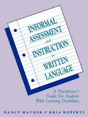 Informal assessment and instruction in written language : a practitioner's guide for students with learning disabilities