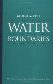 Cover of: Water boundaries