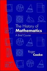 Cover of: The history of mathematics: a brief course