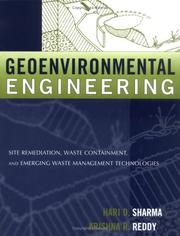 Geoenvironmental engineering by Hari D Sharma, Hari D. Sharma, Krishna R. Reddy