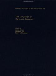 Cover of: The language of turn and sequence