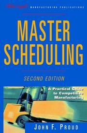 Cover of: Master Scheduling | John F. Proud