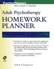 Adult psychotherapy homework planner