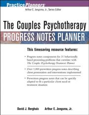 The couples psychotherapy progress notes planner