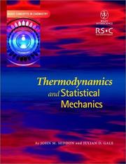 Cover of: Thermodynamics and Statistical Mechanics (Basic Concepts In Chemistry)