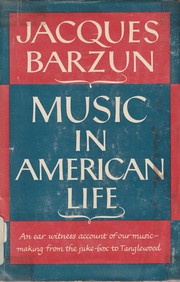 Cover of: Music in American life.