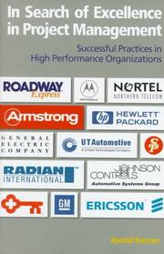 In search of excellence in project management : successful practices in high performance organizations