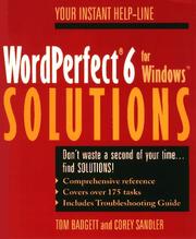 WordPerfect 6 for Windows Solutions