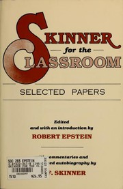 Cover of: B. F. Skinner