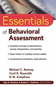 Cover of: The Essentials of Behavioral Assessment