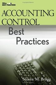 Cover of: Accounting control best practices