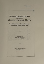 Cumberland county, New Jersey, genealogical data by H. Stanley Craig