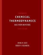 Cover of: Companion to Chemical Thermodynamics, 6th Edition