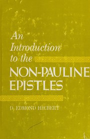 Cover of: Introduction to the Nonpauline Epistles