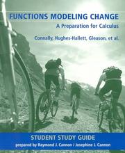 Cover of: Functions Modeling Change, Student Study Guide: A Preparation for Calculus