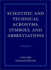 Cover of: Scientific and Technical Acronyms, Symbols and Abbreviations