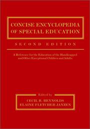 Cover of: Concise encyclopedia of special education