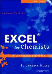 Cover of: Excel for chemists by E. Joseph Billo