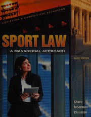Sport Law by Linda Sharp, Anita Moorman, Cathryn Claussen