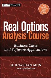 Cover of: Real Options Analysis Course : Business Cases and Software Applications (Book and CD ROM)