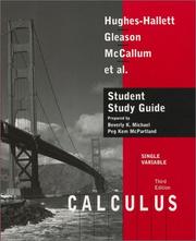 Cover of: Calculus, Single Variable, Student Study Guide