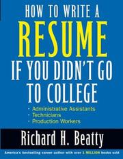 Cover of: How to Write a Resume if You Didn't Go to College