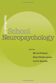 Handbook of school neuropsychology