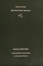 Cover of: Instructor's manual for Pascalgorithms