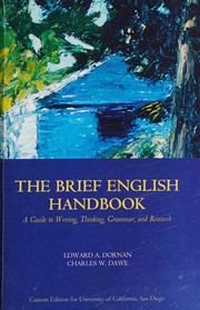 Cover of: The brief English handbook: a guide to writing, thinking, grammar, and research