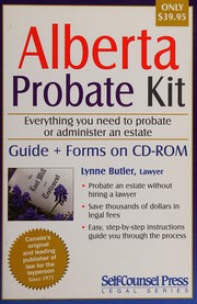 Probate Kit for Alberta by Lynne Butler
