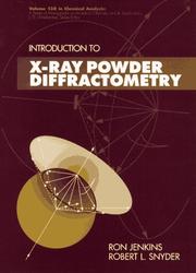 Cover of: Introduction to X-ray powder diffractometry