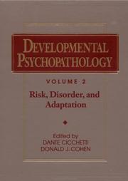 Cover of: Developmental Psychopathology, Risk, Disorder, and Adaptation (Wiley Series on Personality Processes)